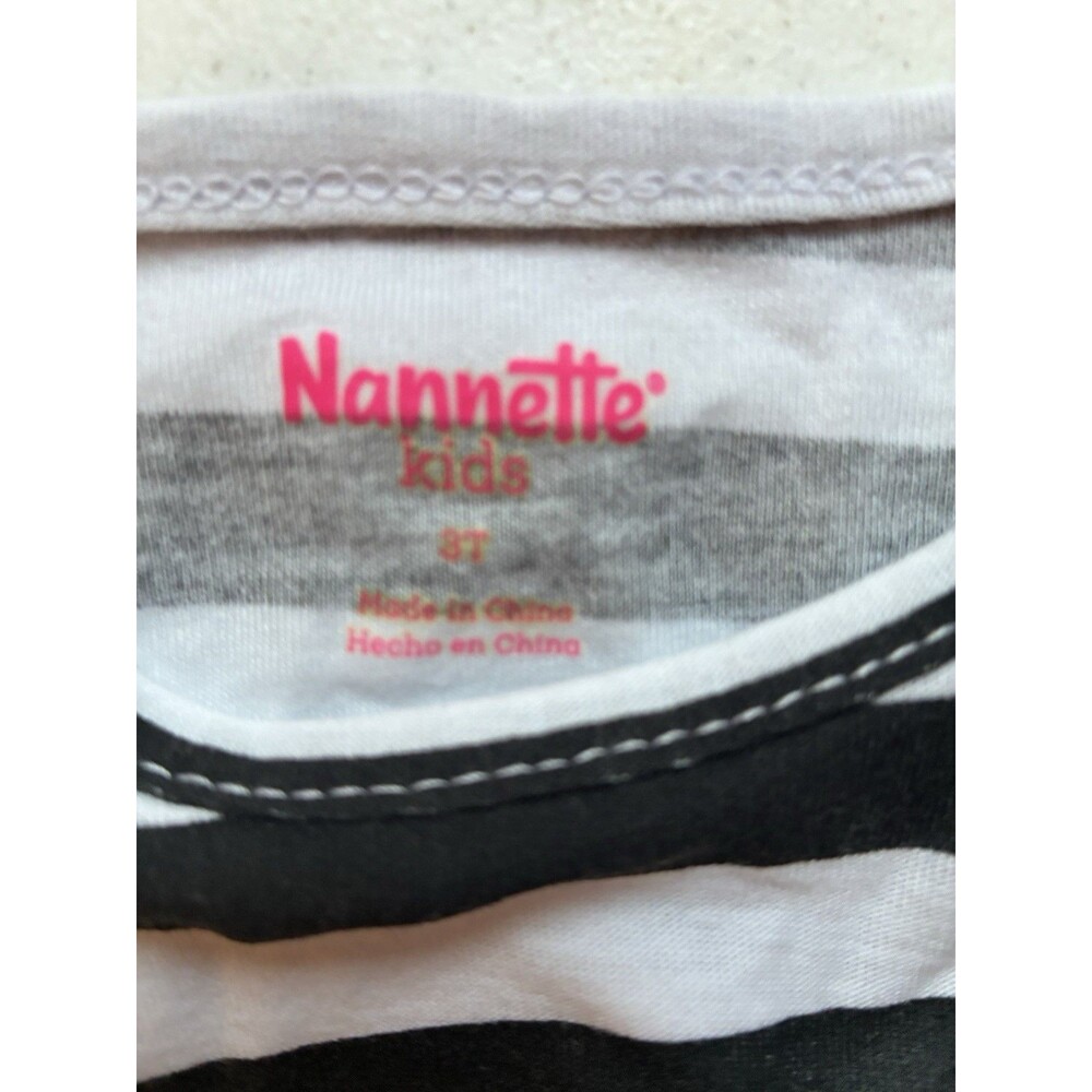 Nannette Kids 3T Teacher Dress Striped Apple Ruler School Red Skirt NWT - Picture 10 of 12